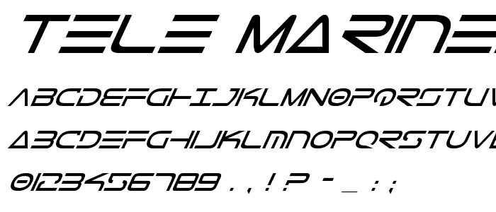 Tele-Marines Italic font